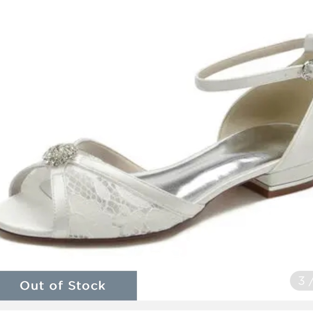 Women's Wedding Shoes Satin Flat Heel open
Toe Shoes